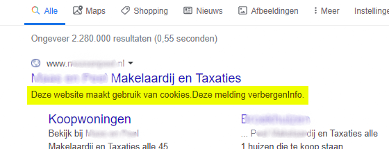 Blijf weg van cookie meldingen op je website.